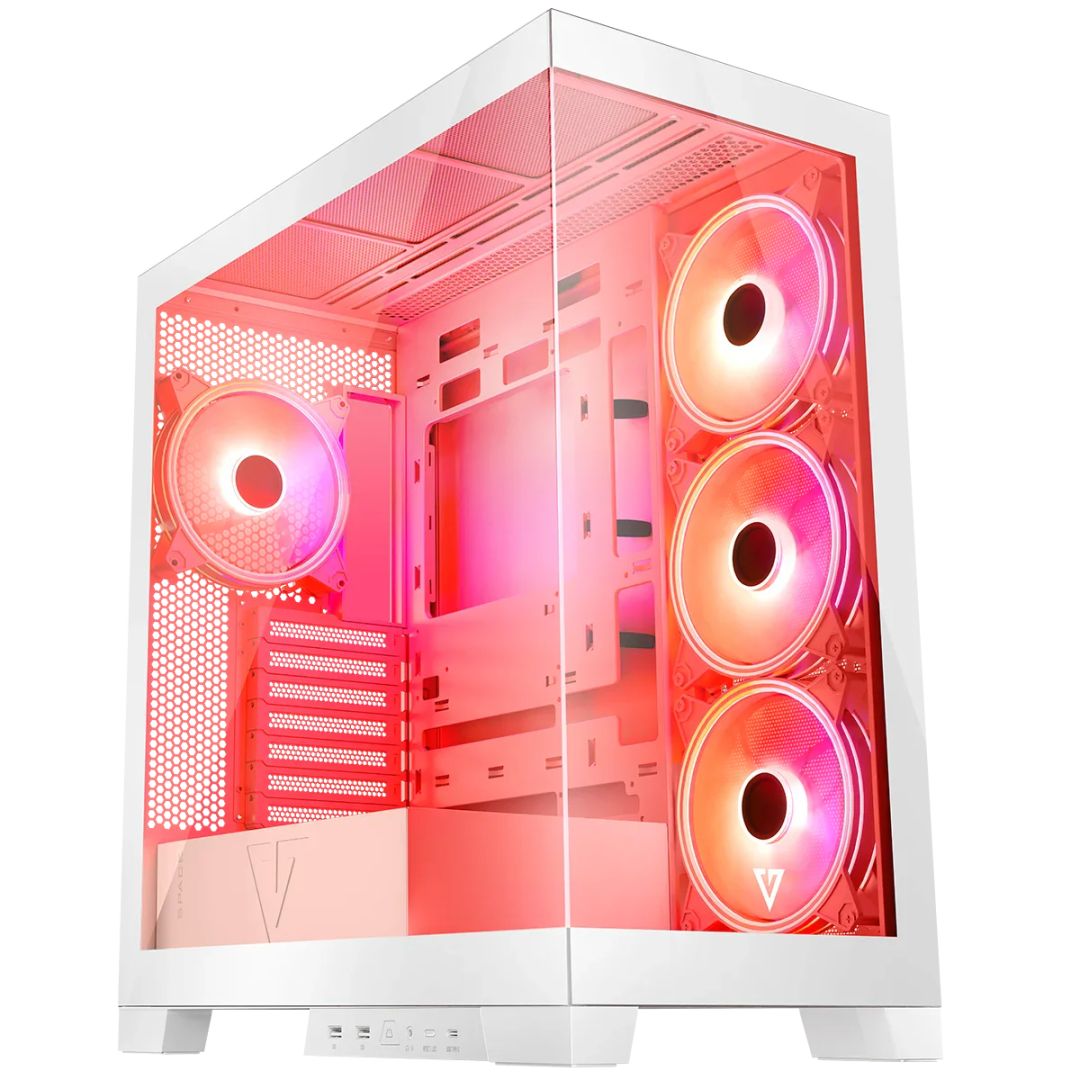 Modecom Volcano Space Apex ARGB Tempered Glass White