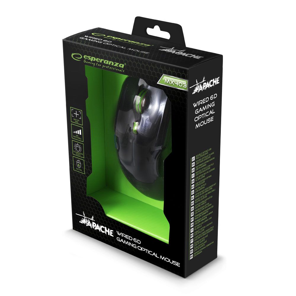 Esperanza MX403 Wired Gaming Mouse Apache Green