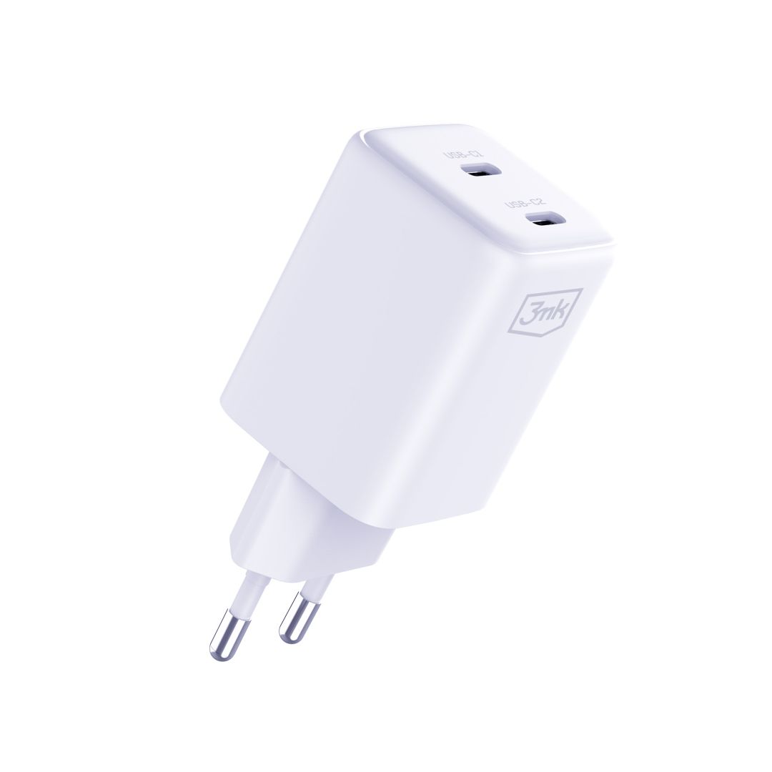 3mk Hyper töltő PD 45W+USB kábel C - C White