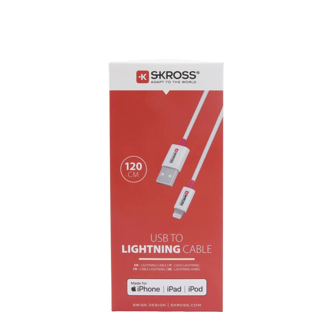 SKROSS USB-A to Lightning cable 1,2m White