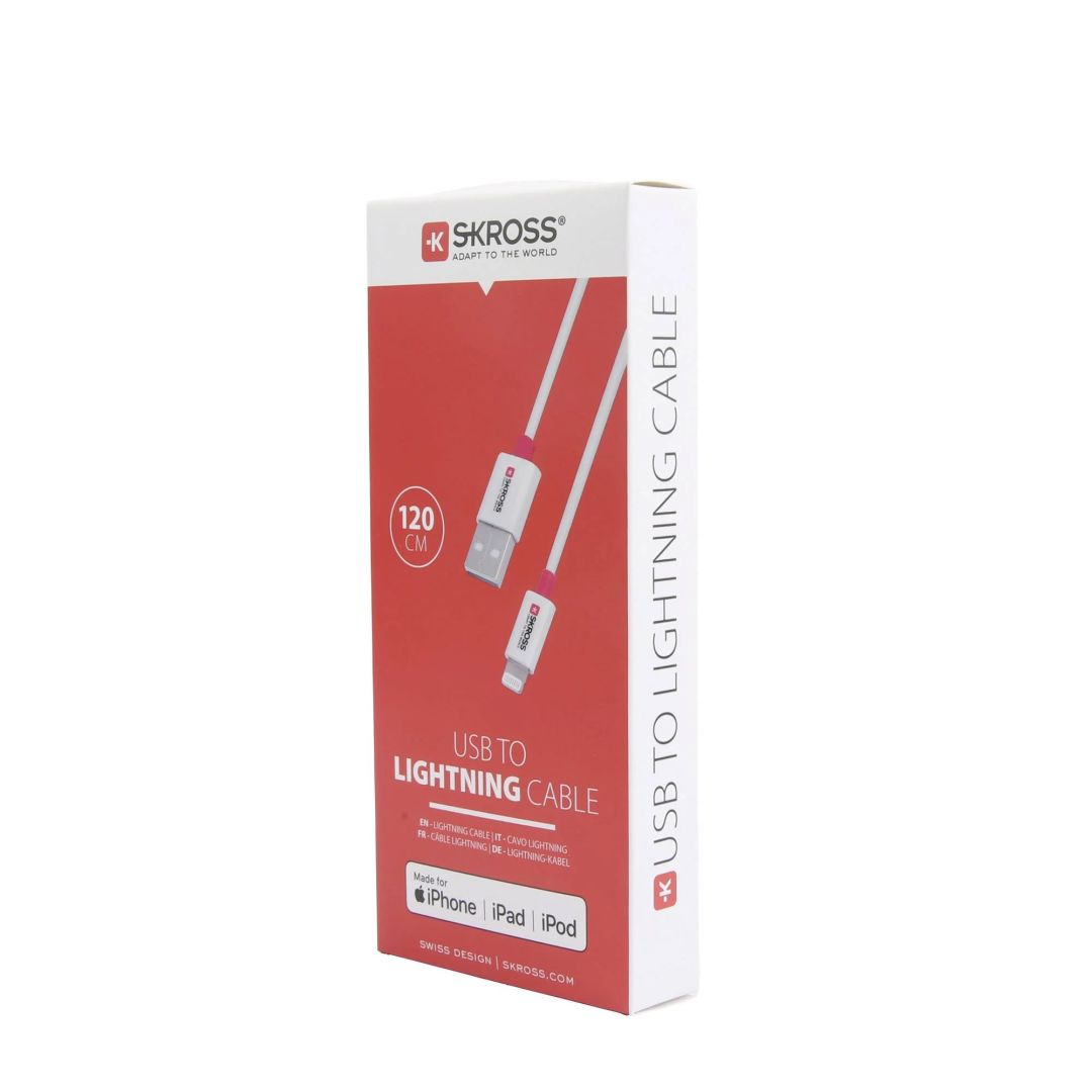 SKROSS USB-A to Lightning cable 1,2m White