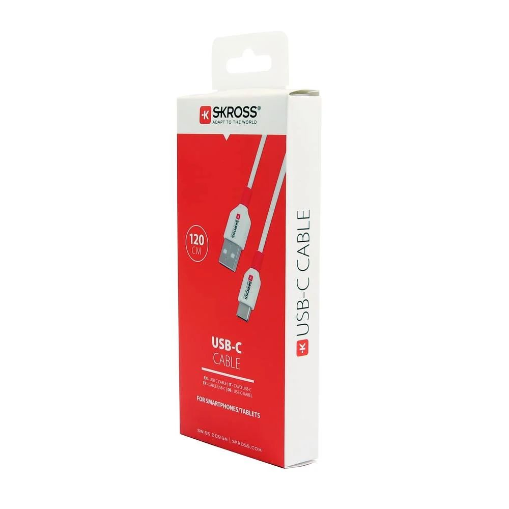 SKROSS USB-A to USB-C cable 1,2m White
