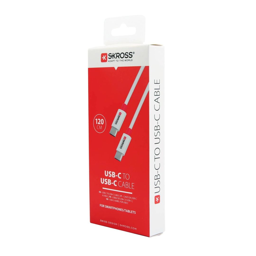 SKROSS USB-C to USB-C cable 1,2m White