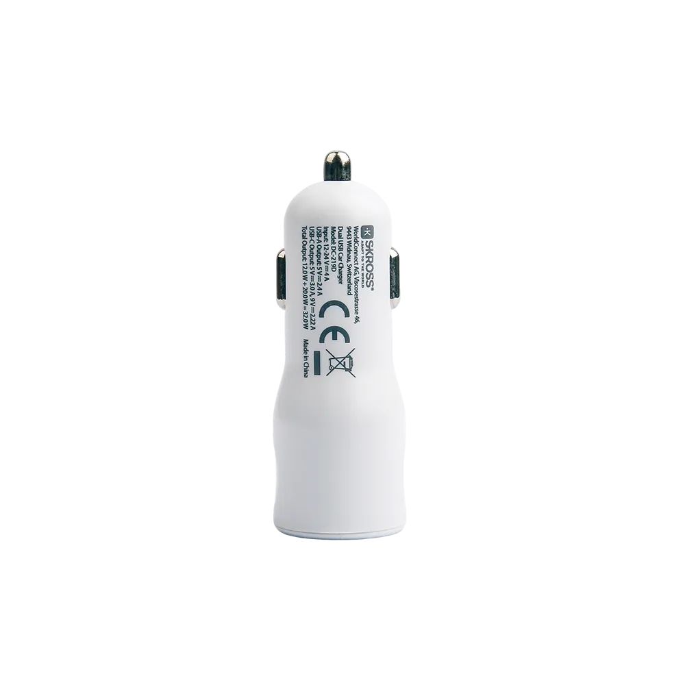 SKROSS 1xUSB-A 1xUSB-C PD 20W autós töltő White