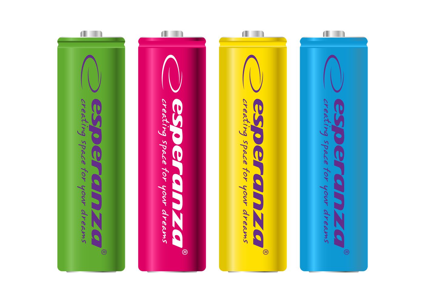 Esperanza 2000mAh AA Ni-MH akkumulátor 4db/csomag Mix of Color