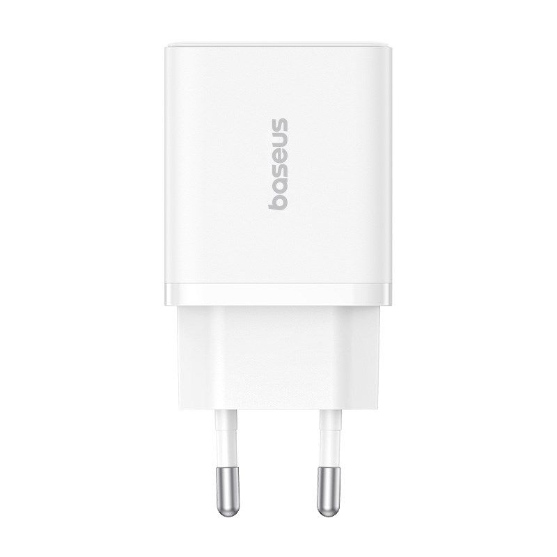 Baseus USB-C / USB-A adapter 30W mains charger White