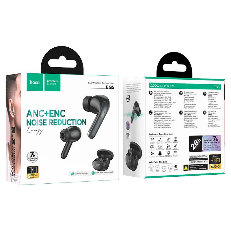 Hoco EQ5 Energy Bluetooth Headset Black