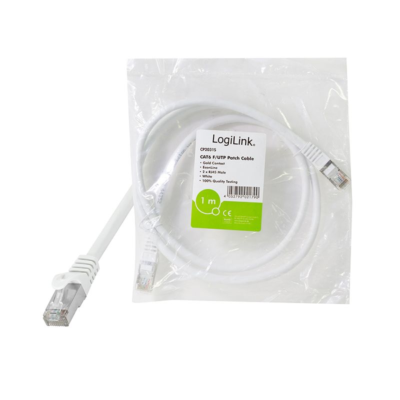 Logilink CP2031S CAT6 F-UTP Patch Cable EconLine 1m White