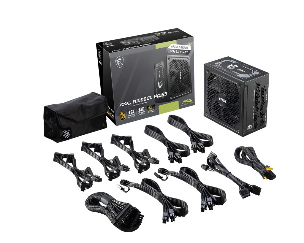 Msi 1000W 80+ Gold MAG A1000GL PCIE5