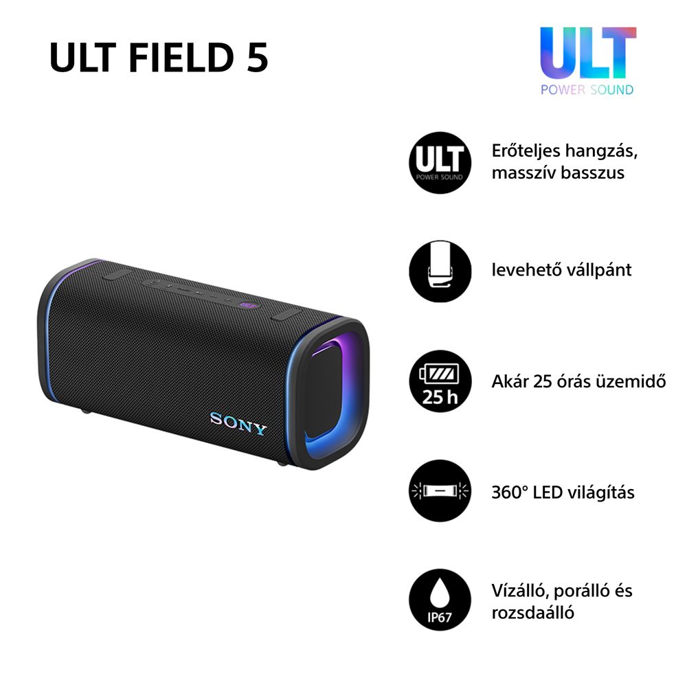 Sony ULT FIELD 5 Bluetooth Speaker Black