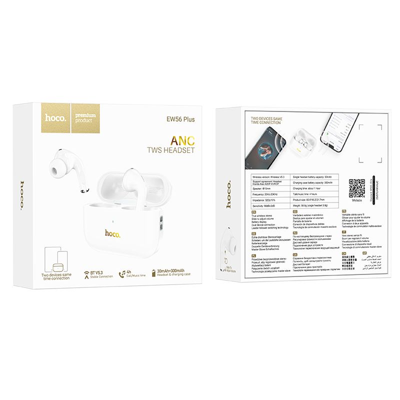 Hoco EW56 Plus Bluetooth Headset White