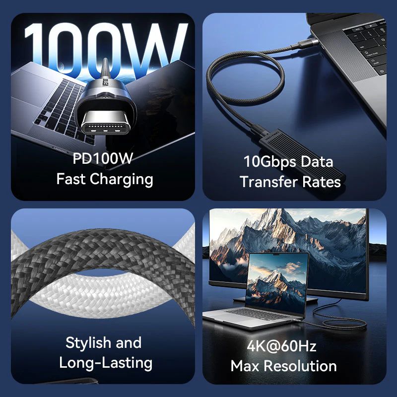 Vention USB-C 3.2/M cable 0,5m Black