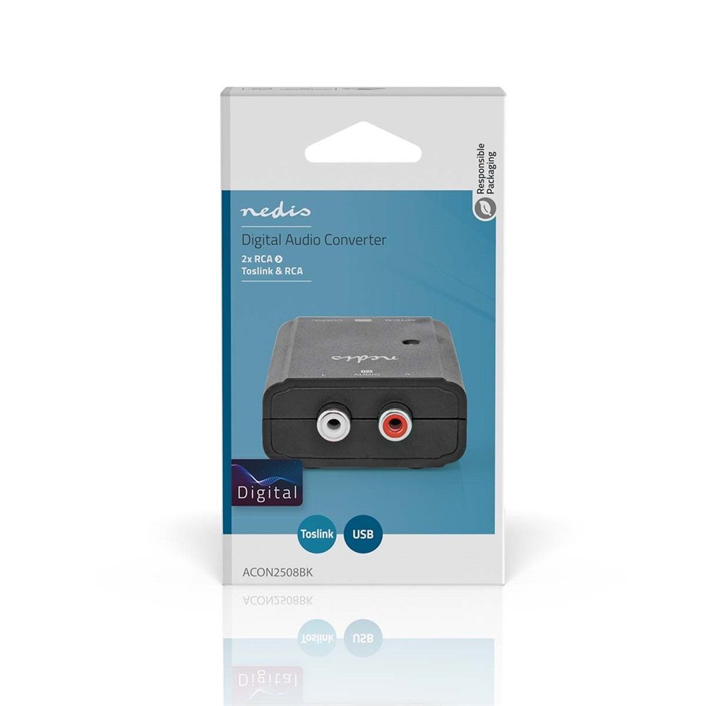 Nedis Analóg digitális audio konverter Black