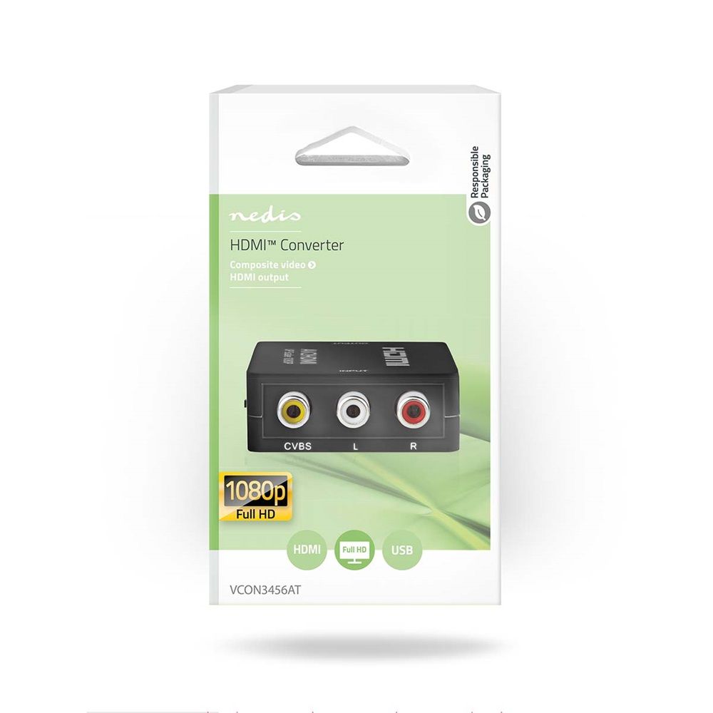 Nedis VCON3456AT 3 xRCA - HDMI Video Converter Black
