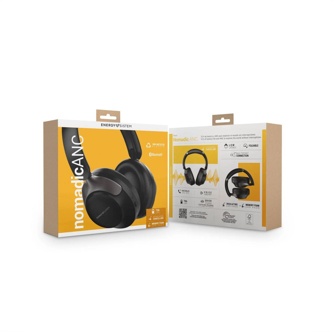 Energy Sistem Nomadic ANC Bluetooth Headset Black