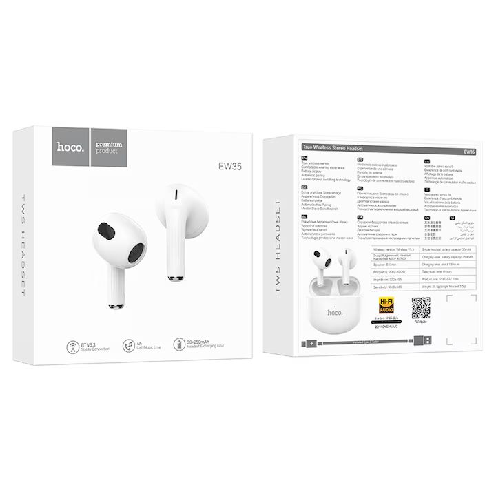 Hoco EW35 Sonido Bluetooth Headset White