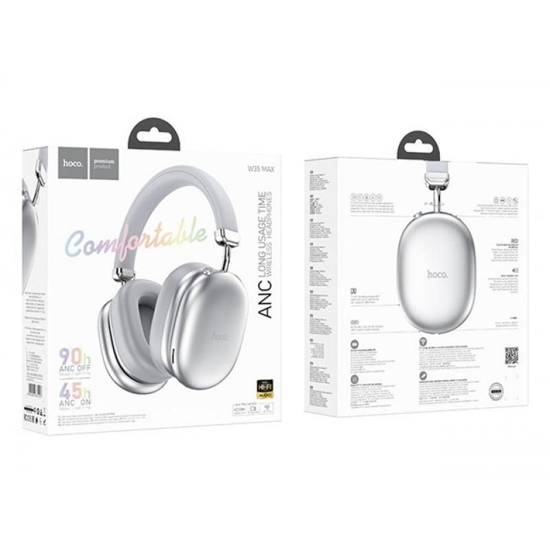 Hoco W35 Max Auspicious Bluetooth Headset Silver