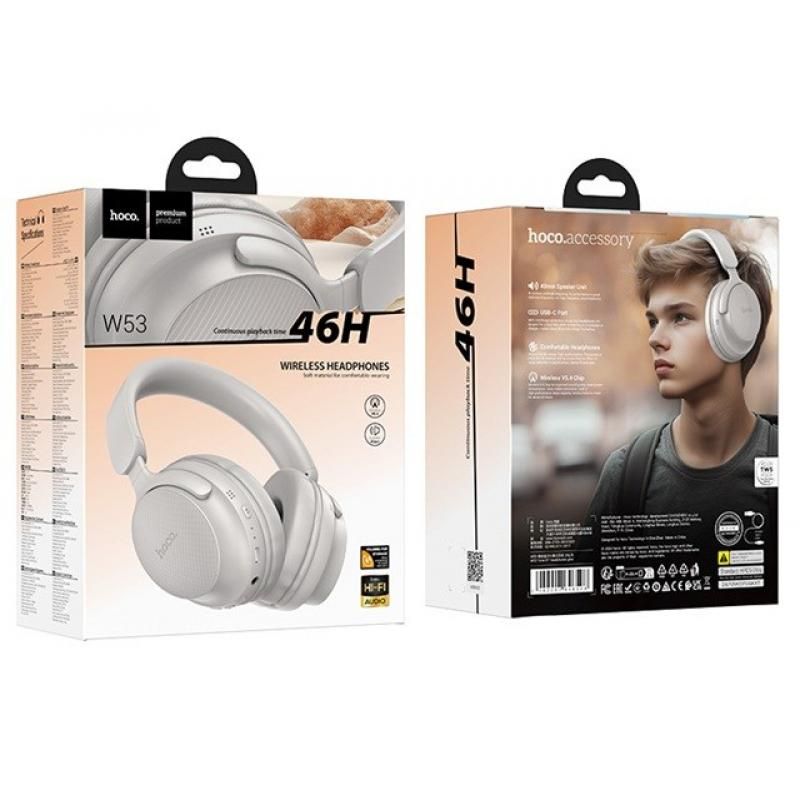 Hoco W53 Tone Bluetooth Headset Grey