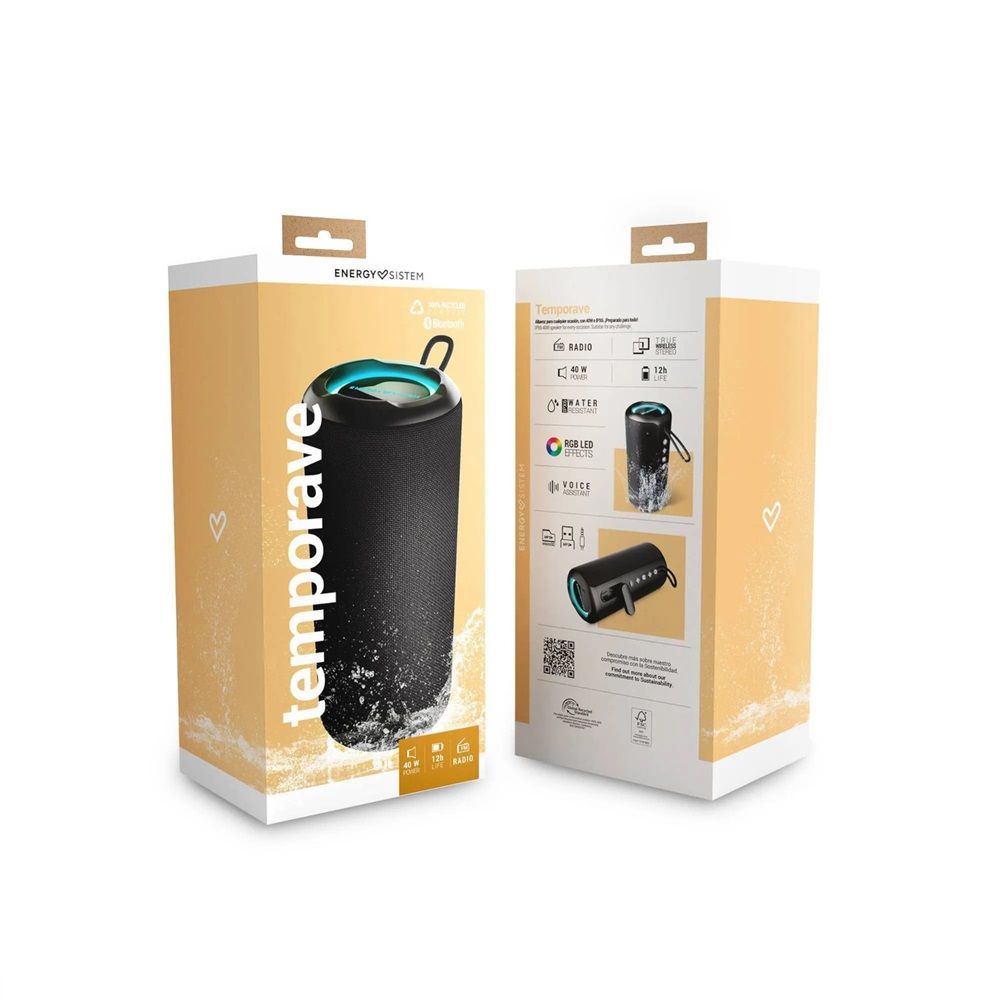 Energy Sistem EN 457830 TempoRave Bluetooth Speaker Black
