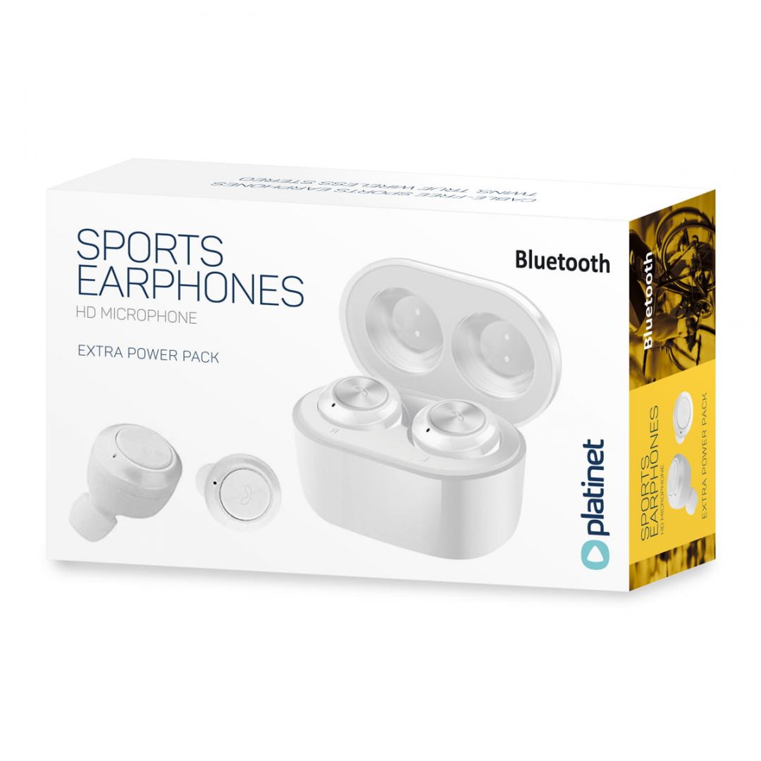 Platinet PM1085W Bluetooth Sport Headset + Charging Station White