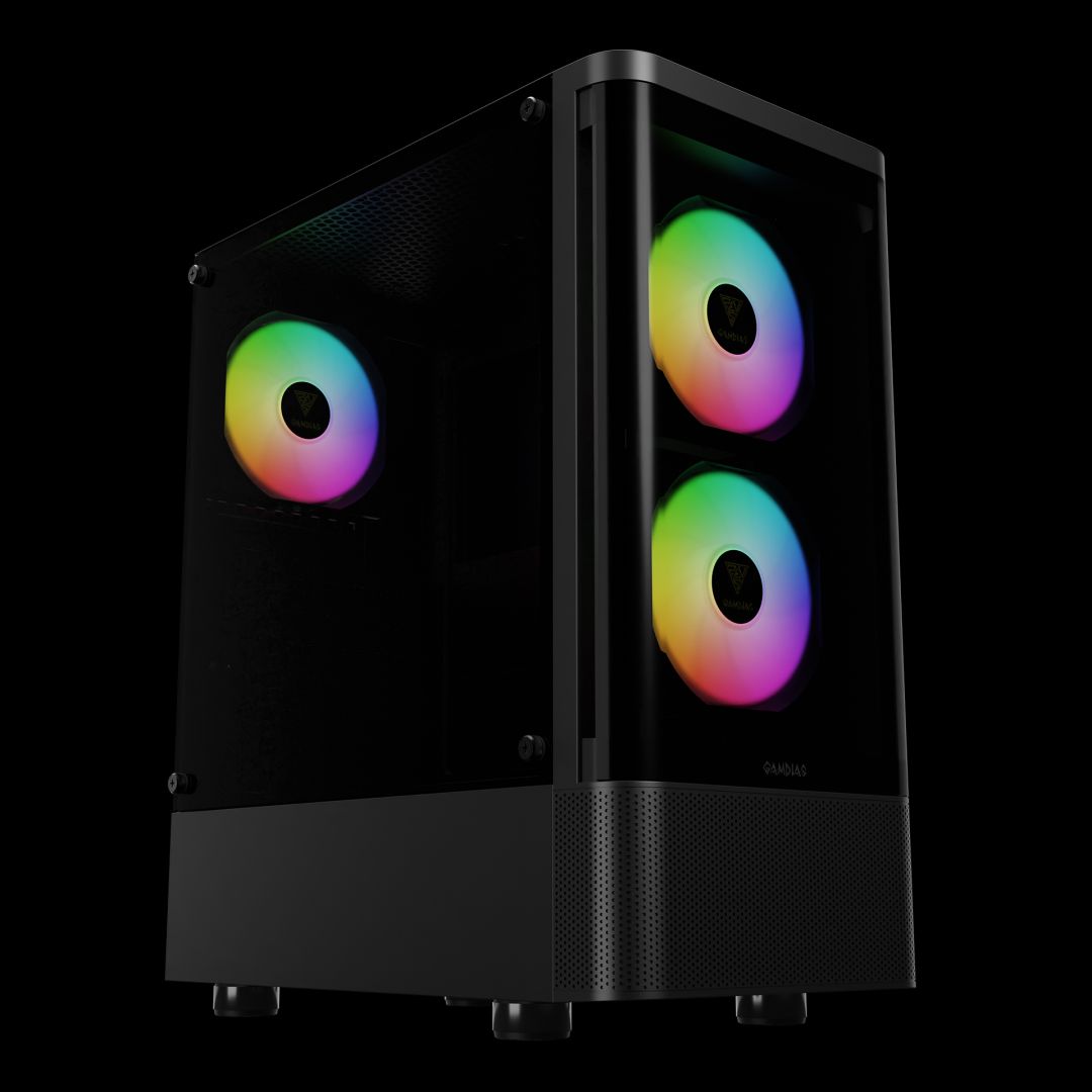 Gamdias Talos E3 CG Tempered Glass Black