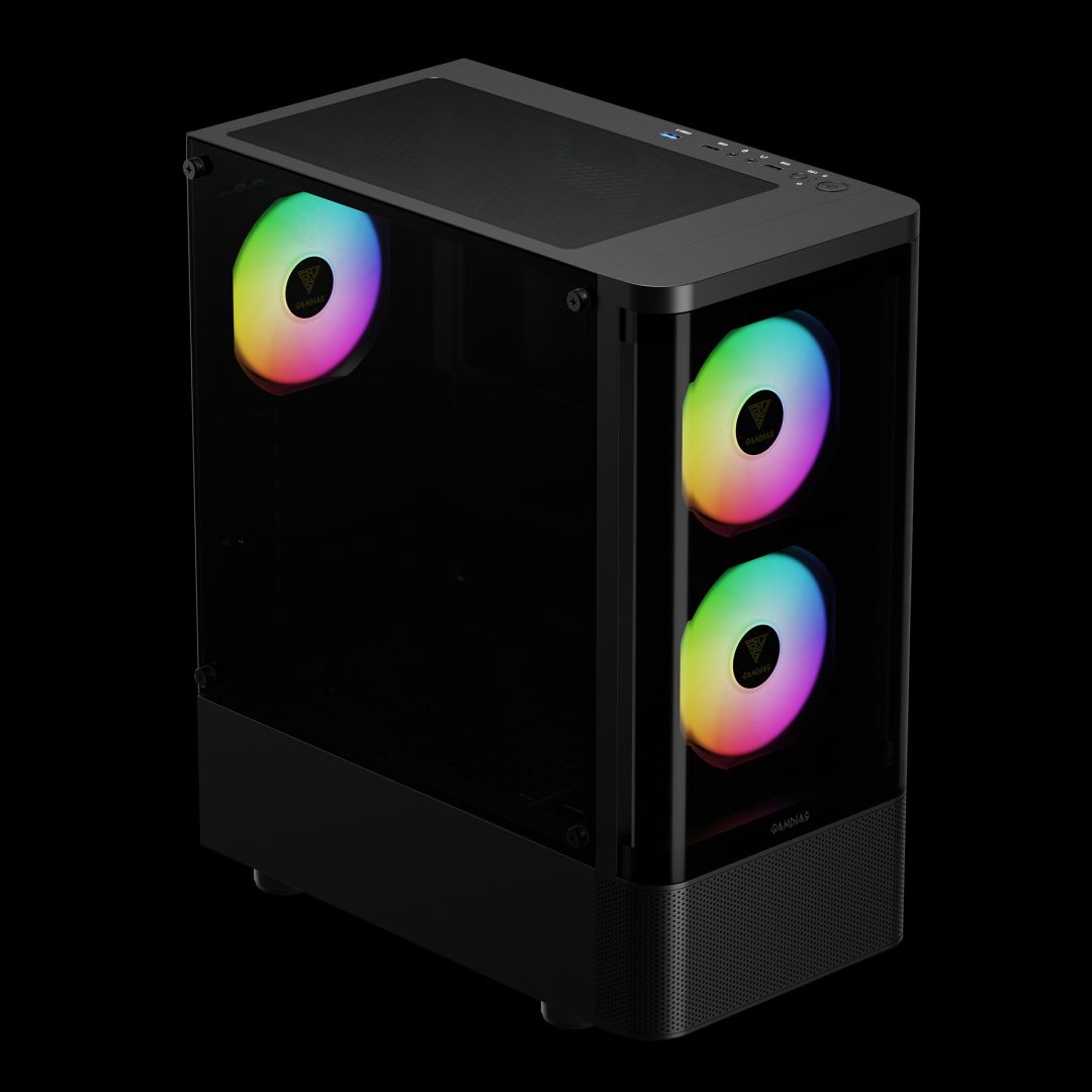 Gamdias Talos E3 CG Tempered Glass Black