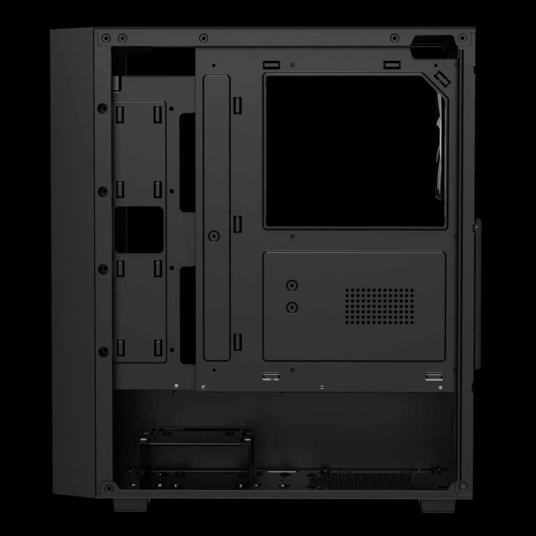 Gamdias Aura GC2 Elite ARGB Tempered Glass Black