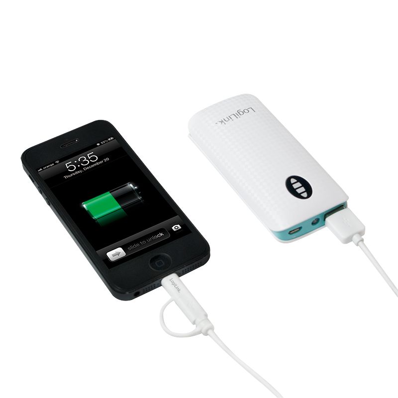 Logilink USB 2.0 cable USB-A/M to Micro-USB + Lightning/M 1m White