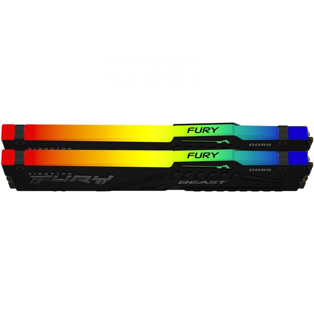 Kingston 128GB DDR5 5600MHz Kit(2x64GB) Fury Beast RGB Black