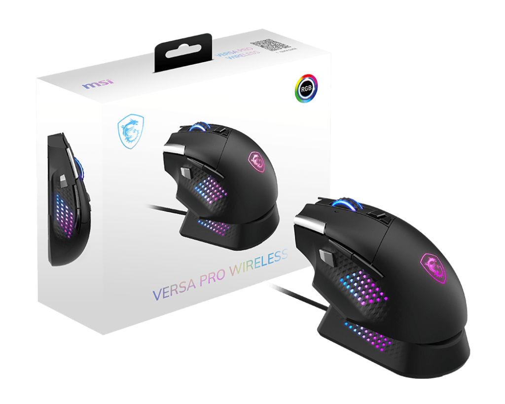 Msi Versa Pro Wireless + Mouse Dock Pro Gaming Mouse Black