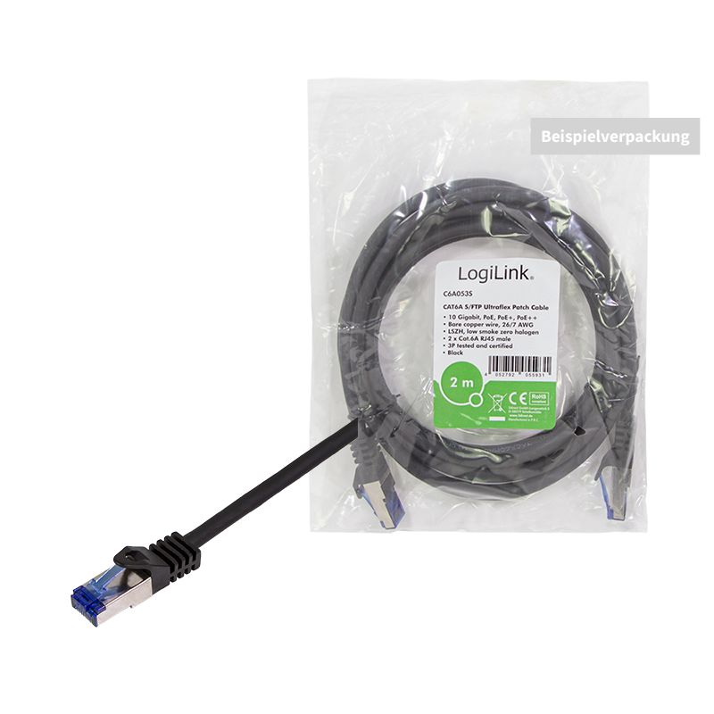 Logilink CAT6A S-FTP Patch Cable 20m Black