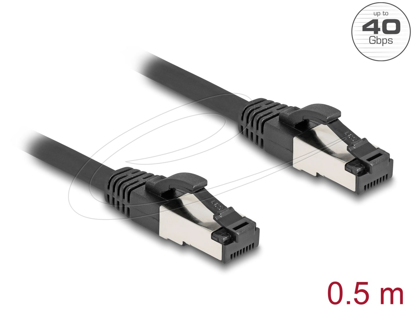 DeLock CAT8.1 S-FTP Patch Cable 0,5m Black