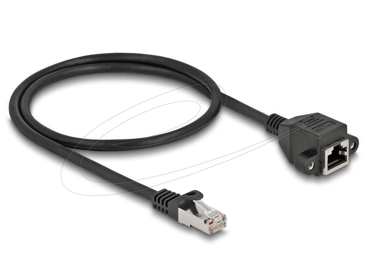 DeLock CAT6A S-FTP Patch Cable 0,5m Black