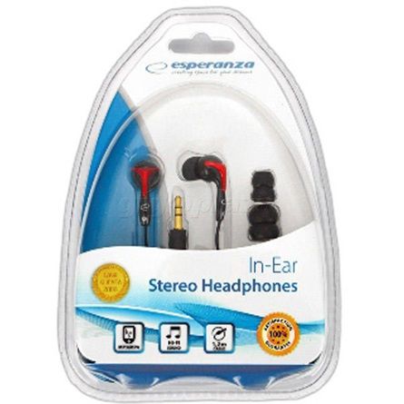 Esperanza In-Ear Stereo Earphones Black/Red
