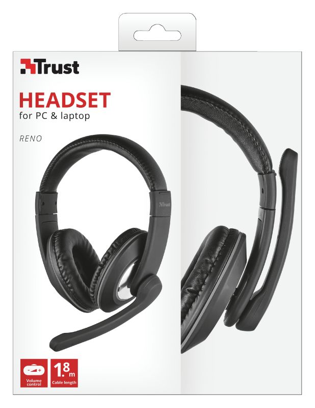 Trust Reno Headset for PC and laptop Black