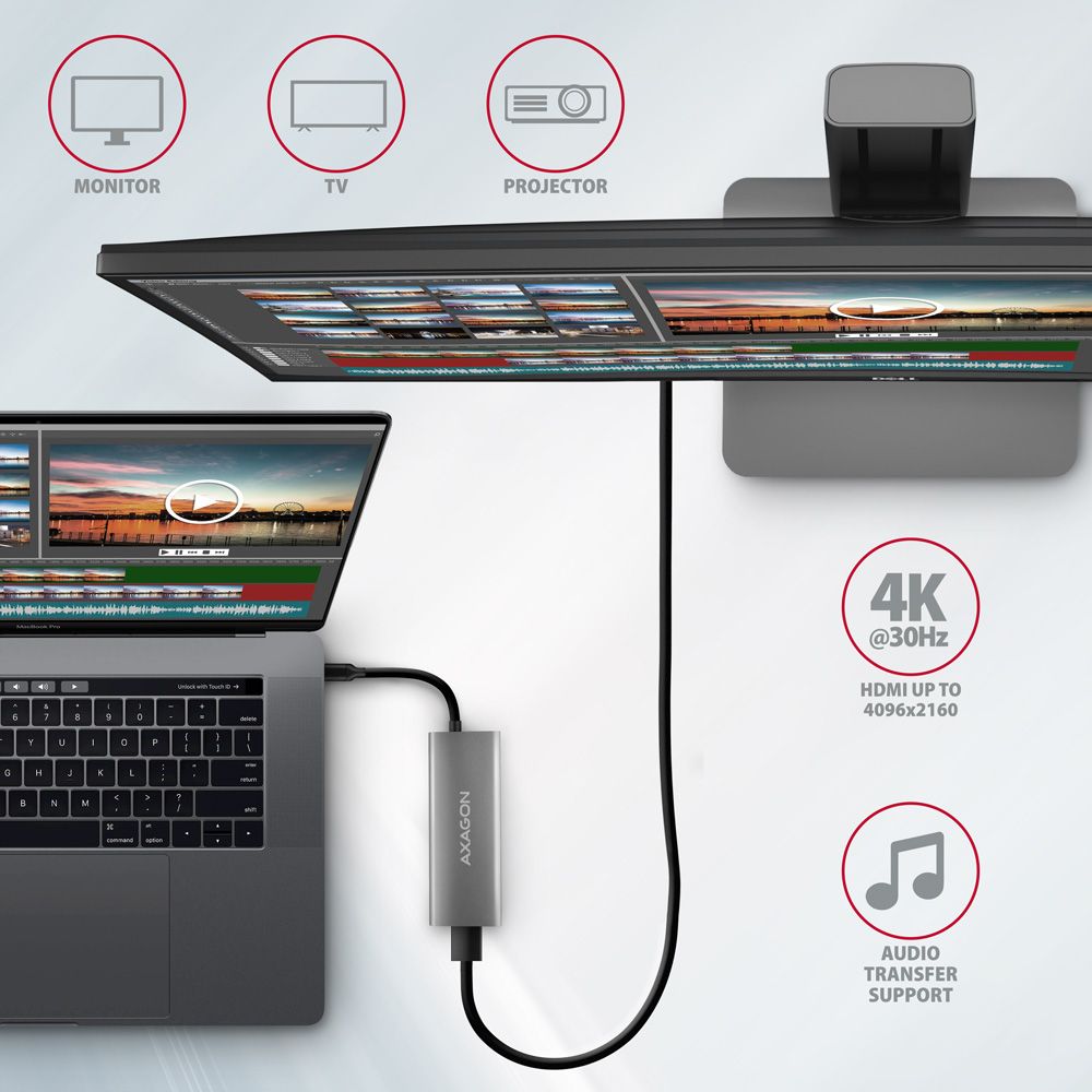 AXAGON HMC-5G21 USB-C 10Gbps SPEEDSTER 5in1 hub
