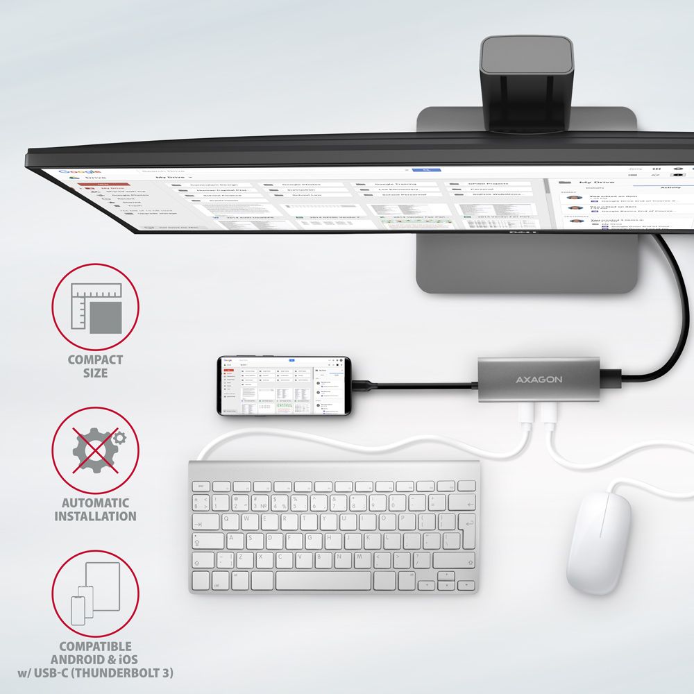 AXAGON HMC-5G21 USB-C 10Gbps SPEEDSTER 5in1 hub