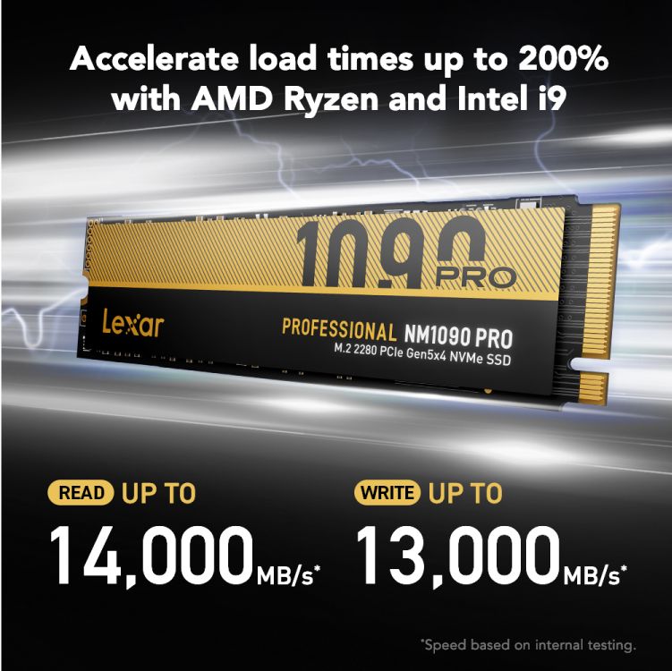 Lexar 4TB M.2 2280 NVMe NM1090 Pro