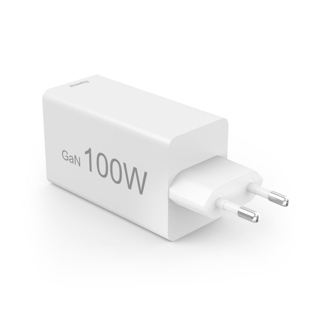 Hama Fast Charger GaN Mini Charger 100W White