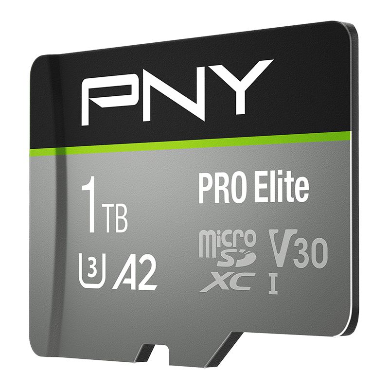 PNY 1TB microSDXC Pro Elite Class 10 U3 V30 A2 + adapterrel