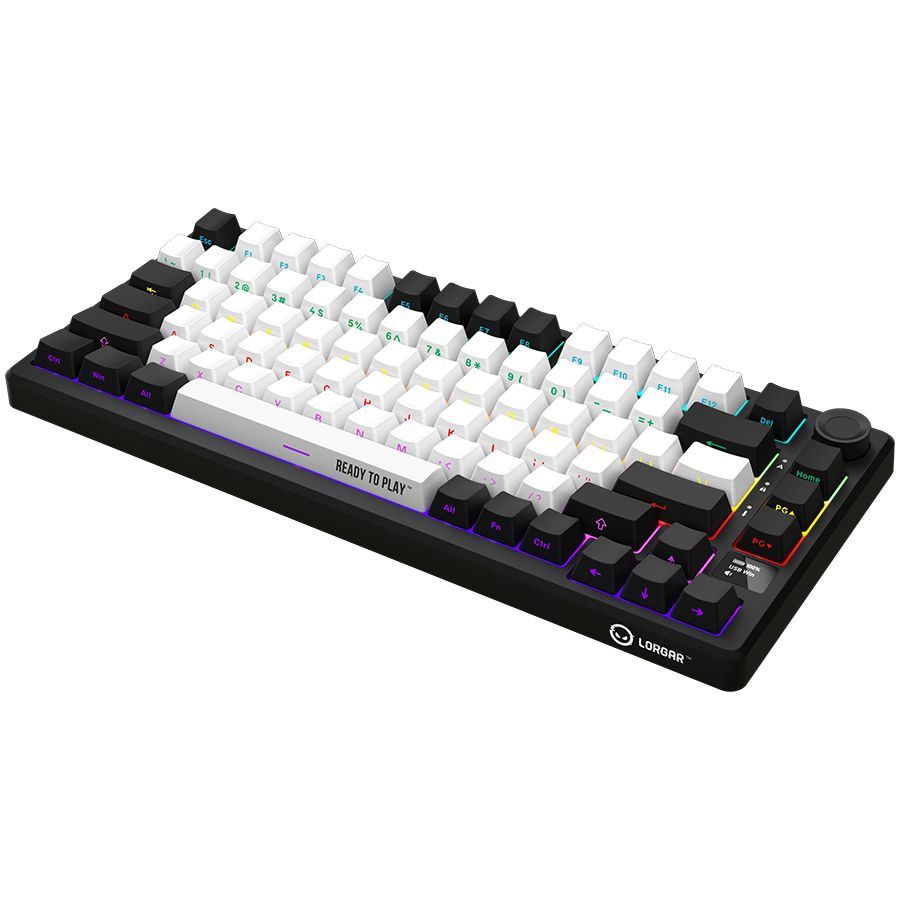 LORGAR KBP7075W Gaming Wireless Bluetooth Mechanical Keyboard Black/Red US