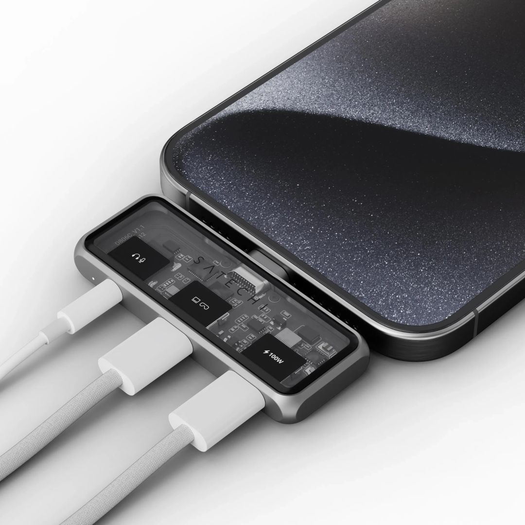 Satechi Mobile XR Hub with dual USB-C and Audio Space Gray