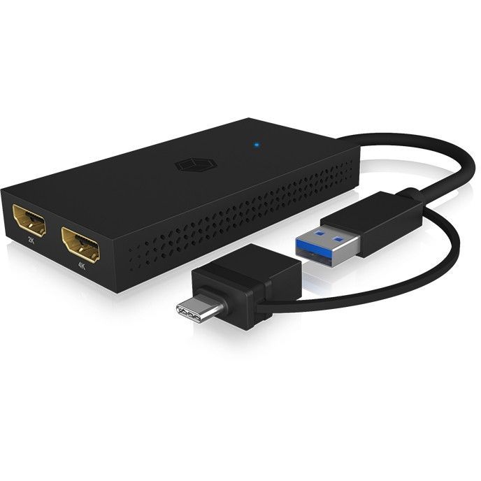 Raidsonic IcyBox IB-SPL1029AC Mobile USB to Dual HDMI Splitter
