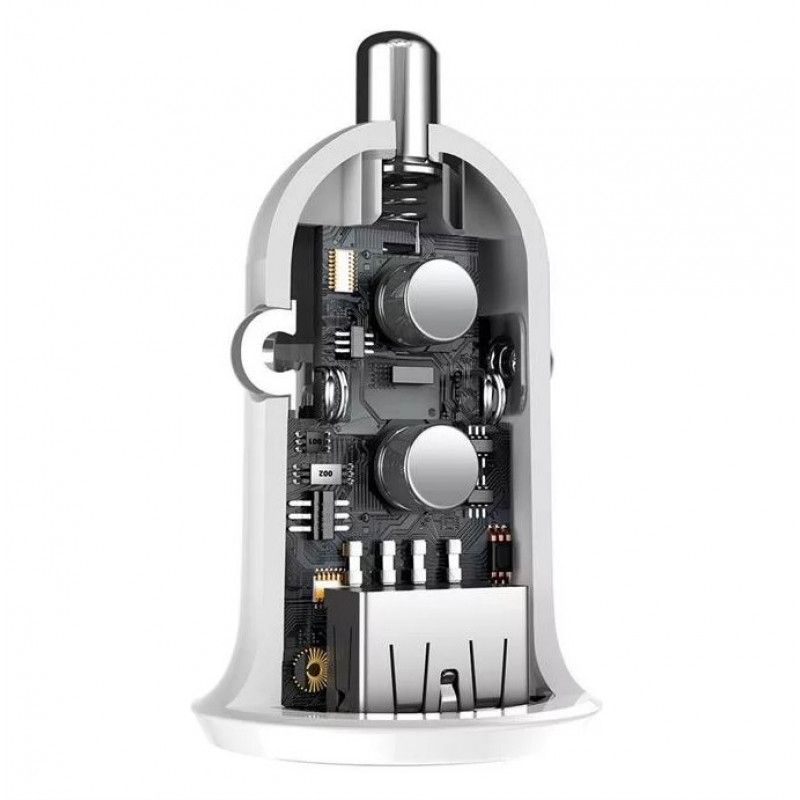 Baseus Golden Grain Pro Car Charger White