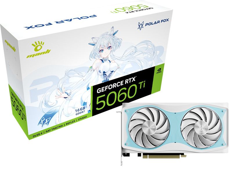 Manli GeForce RTX5060 Ti 16GB DDR7 Polar Fox OC