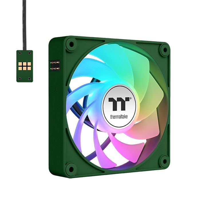 Thermaltake CT120 EX Reverse ARGB Sync PC Cooling Fan Racing Green (3-Fan Pack)