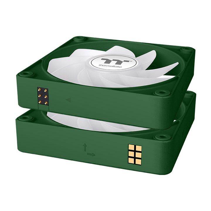 Thermaltake CT120 EX Reverse ARGB Sync PC Cooling Fan Racing Green (3-Fan Pack)