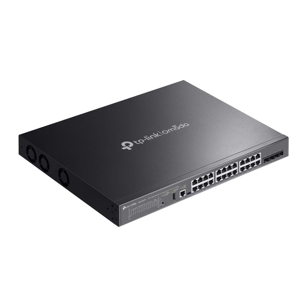 TP-Link SG5428XMPP Omada 24-Port Gigabit Stackable Lite L3 Managed PoE++ Switch with 4× 10G Slots
