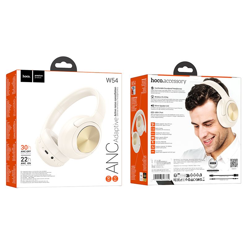 Hoco W54 Young Bluetooth Headset Milky White