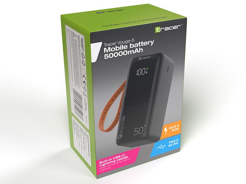 Tracer Vouge-5 50000mAh PowerBank Black
